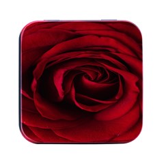 Rose Maroon Square Metal Box (black)