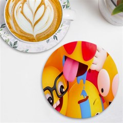 Emojis, Emoji, Hd Phone Wallpaper Uv Print Round Tile Coaster