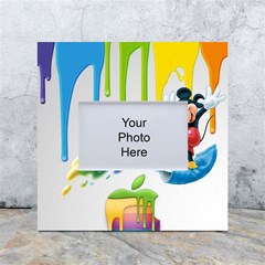 Mickey Mouse, Apple Iphone, Disney, Logo White Box Photo Frame 4  X 6 