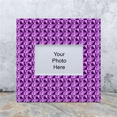 Violet Geometry White Box Photo Frame 4  X 6 
