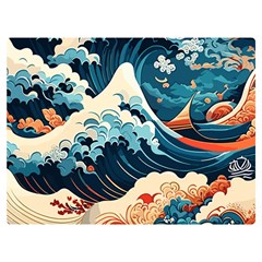 Wave Pattern Two Sides Premium Plush Fleece Blanket (extra Small)