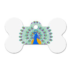 Peacock T-shirtwhite Look Calm Peacock 28 T-shirt (1) Dog Tag Bone (one Side)