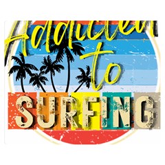 Bright Colorfull Addicted To Surfing T- Shirt Bright Colorfull Addicted To Surfing T- Shirt T- Shirt Two Sides Premium Plush Fleece Blanket (medium)