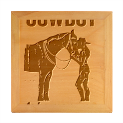 Funny Cowgirl T- Shirt Funny Cowgirl T- Shirt Wood Photo Frame Cube