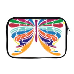 Butterfly Embroidery Effect T- Shirt Butterfly Embroidery Effect T- Shirt Apple Macbook Pro 17  Zipper Case