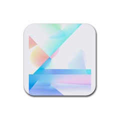 Abstract T- Shirt Minimalistic Abstract Northern Lights T- Shirt Rubber Coaster (square)