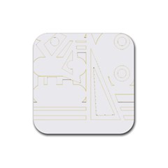 Abstract T- Shirt Model 31 T- Shirt Rubber Coaster (square)