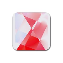Abstract T- Shirt Pink Chess Player Abstract Colorful Texture T- Shirt Rubber Coaster (square)
