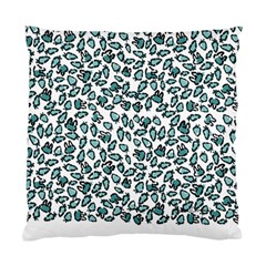 Art T- Shirt Bunnies And Carrots Pattern In Easter Blues T- Shirt Standard Cushion Case (one Side)