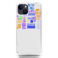 Blocks T- Shirt Blockage Abstract Art 2 T- Shirt Iphone 14 Tpu Uv Print Case