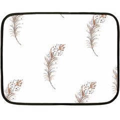 Boho Feather Pattern T- Shirt Boho Feather Pattern T- Shirt Fleece Blanket (mini)