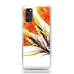 Boho Fire Feather Pattern T- Shirt Boho Fire Feather Pattern T- Shirt Samsung Galaxy S20 6 2 Inch Tpu Uv Case