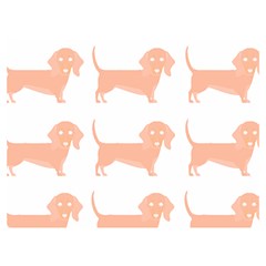 Dachshund Dog Pattern T- Shirt Brown Dachshund Dog Breed Cute Pattern T- Shirt Two Sides Premium Plush Fleece Blanket (extra Small)