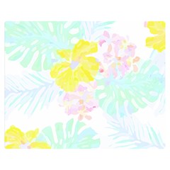 Hawaii T- Shirt Hawaii Flower Of Easter Garden T- Shirt Two Sides Premium Plush Fleece Blanket (medium)