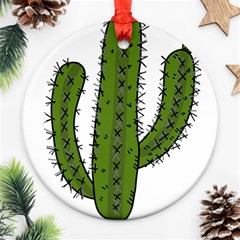 Cactus Desert Plants Rose Ornament (round)