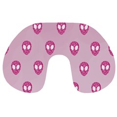 Alien Pattern Pink Travel Neck Pillow