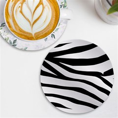 White Tiger Skin Uv Print Round Tile Coaster