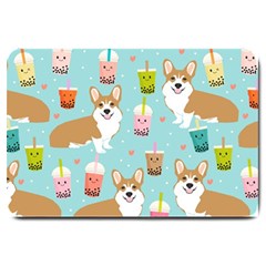 Welsh Corgi Boba Tea Bubble Cute Kawaii Dog Breed Large Doormat