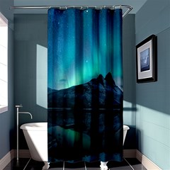 Aurora Borealis Mountain Reflection Shower Curtain 36  X 72  (stall) 