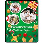 Christmas Family Photo Medium Blanket Fleece Blanket (Medium) 60, x50,  Blanket Front