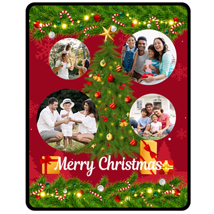 Christmas Tree Photo Medium Blanket Fleece Blanket (Medium)