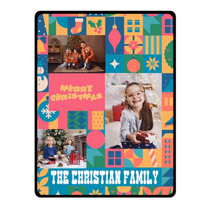 Christmas Graphic Photo Small Blanket Fleece Blanket (Small)