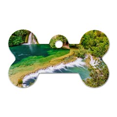 River Waterfall Dog Tag Bone (one Side)