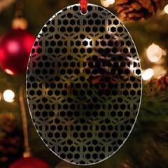 Seamless Honeycomb Pattern Uv Print Acrylic Ornament Oval