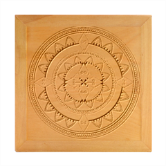 Drawing Mandala Art Wood Photo Frame Cube