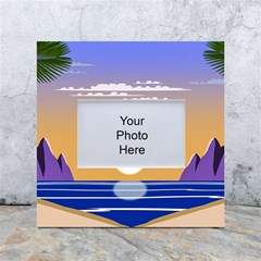 Vector Graphic Clipart Mountains White Box Photo Frame 4  X 6 