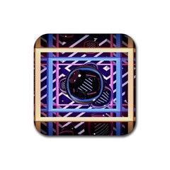 Abstract Sphere Room 3d Design Rubber Coaster (square)
