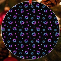 Stars Pattern Art Design Uv Print Acrylic Ornament Round