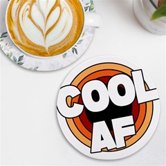 Cool Af Cool As Super Uv Print Round Tile Coaster