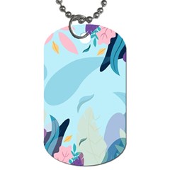Leaves Nature Background Plants Dog Tag (one Side)
