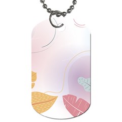 Plants Leaves Wallpaper Background Dog Tag (one Side)