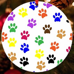 Pawprints Paw Prints Paw Animal Uv Print Acrylic Ornament Round