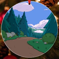 Adventure Time Cartoon Pathway Uv Print Acrylic Ornament Round
