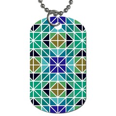 Mosaic Triangle Symmetry Dog Tag (one Side)