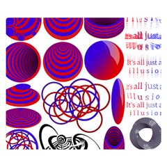 Illusion Optical Illusion Pattern Two Sides Premium Plush Fleece Blanket (small)