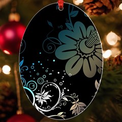 Flower Abstract Desenho Uv Print Acrylic Ornament Oval