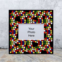 Graphic Pattern Rubiks Cube Cubes White Box Photo Frame 4  X 6 