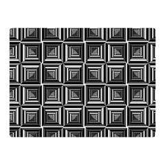 Pattern Op Art Black White Grey Two Sides Premium Plush Fleece Blanket (mini)