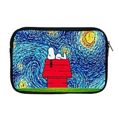 Cartoon Dog Starry Night Van Gogh Parody Apple Macbook Pro 17  Zipper Case