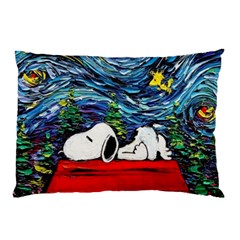 Dog House Vincent Van Gogh s Starry Night Parody Pillow Case (two Sides)