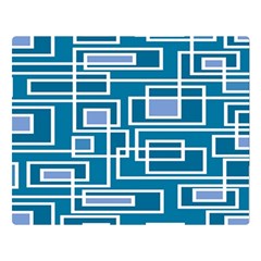 Geometric Rectangle Shape Linear Two Sides Premium Plush Fleece Blanket (large)