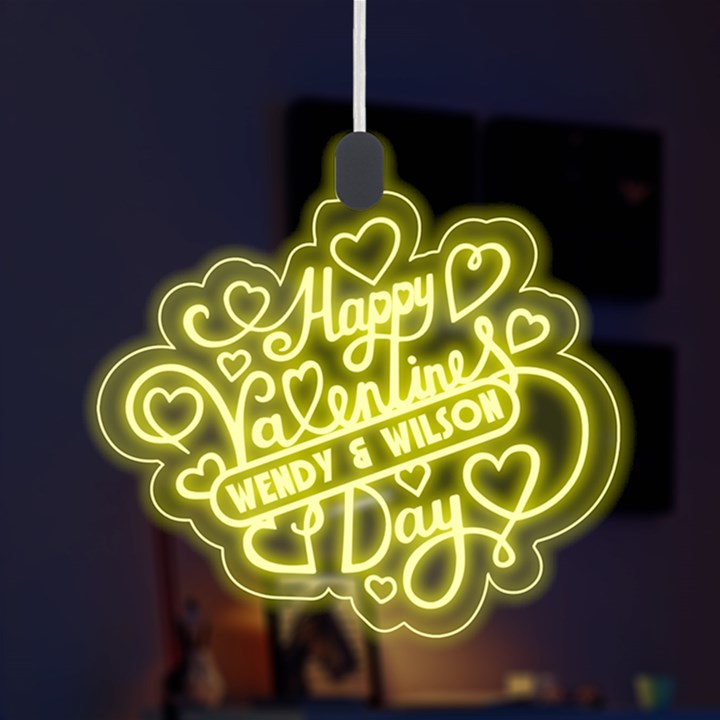 Happy Valentine LED Acrylic Ornament