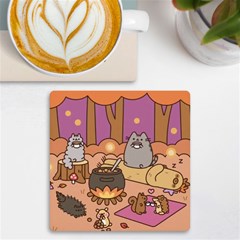 Pusheen Cute Fall The Cat Uv Print Square Tile Coaster 