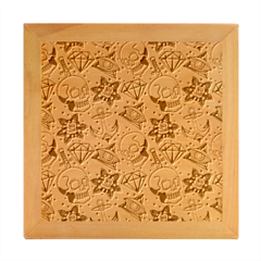 Full Color Flash Tattoo Patterns Wood Photo Frame Cube