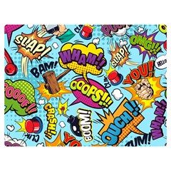 Comic Elements Colorful Seamless Pattern Two Sides Premium Plush Fleece Blanket (extra Small)