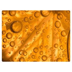 Lime Water Bubbles Macro Light Detail Background Two Sides Premium Plush Fleece Blanket (extra Small)